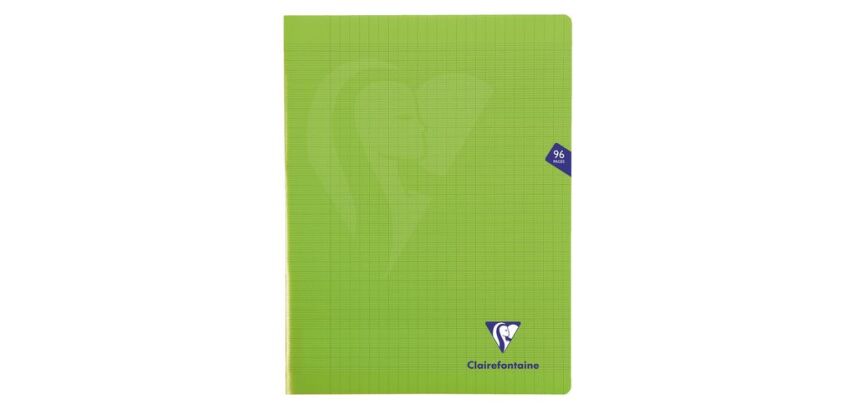 Cahier piqué Mimesys Clairefontaine - 24 x 32 cm - grands carreaux - 96 pages - à la couleur