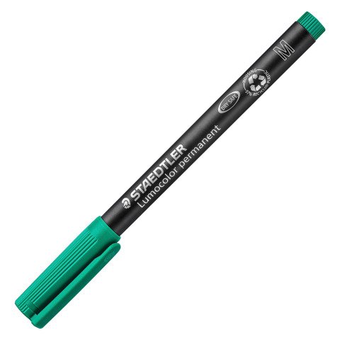 Rotulador permamente Lumocolor Staedtler punta media Verde