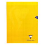 Cahier piqué Clairefontaine Mimesys 24 x 32 cm grands carreaux 96 pages - jaune