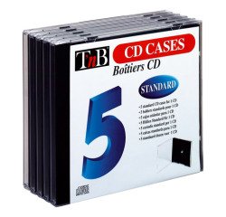 Juego de 5 estuches para CD estándar TnB