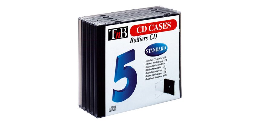 pack 5 boîtiers CD standard