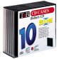Lot 10 boîtiers CD slim plateau noir TnB