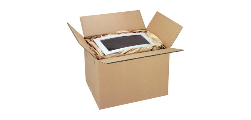 Cardboard American box in double-layered brown Kraft, L 60 x W 40 x H 40 cm