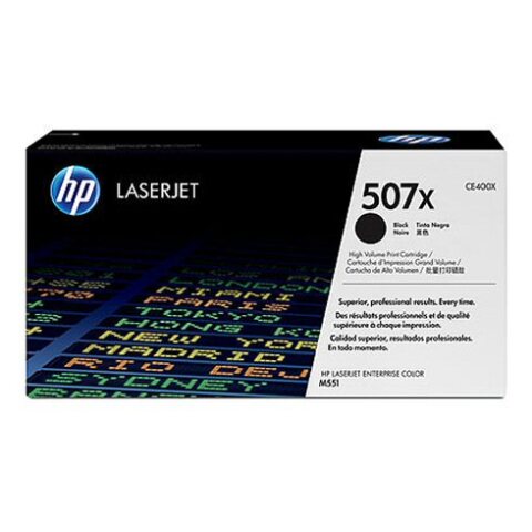 HP 507X (CE400X) Tóner negro original de alta capacidad (10000 páginas)