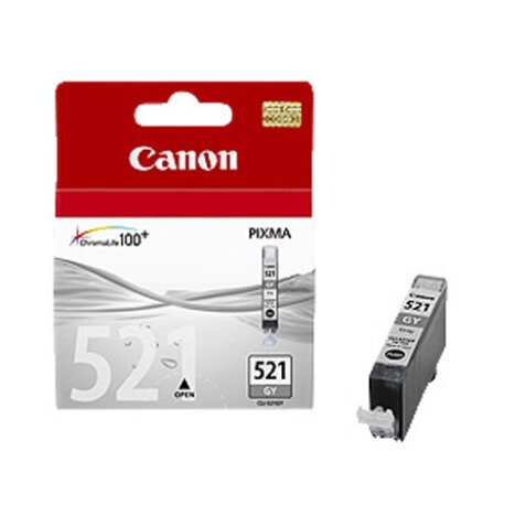 Cartouche Canon CLI-521G grise pour imprimante jet d'encre