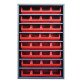 Armoire à bacs sans portes en plastique couleur - 32 bacs