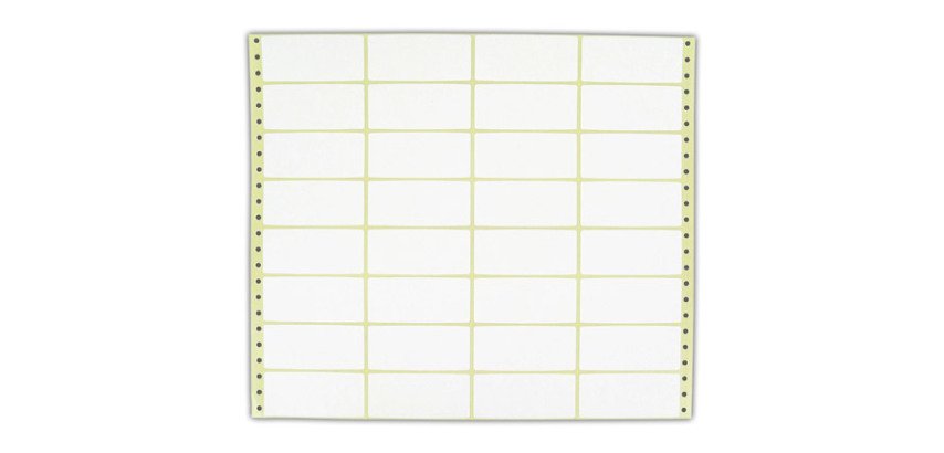 Etiquettes informatiques adhésives 81 x 36 mm - Boîte de 8000