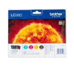 Brother LC980 Pack cartouche de 4 couleurs pour imprimante jet d'encre