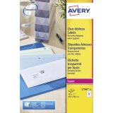 Etiquette adresse laser 63,5 x 38,1 mm Avery L7560-25 transparente - Pochette de 525