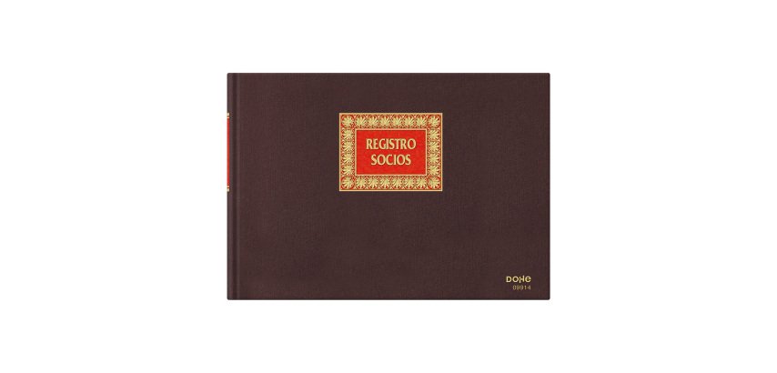 Libro de contabilidad-Registro socios Folio apaisado Dohe