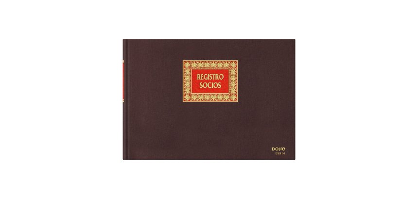 Libro de contabilidad-Registro socios Folio apaisado Dohe