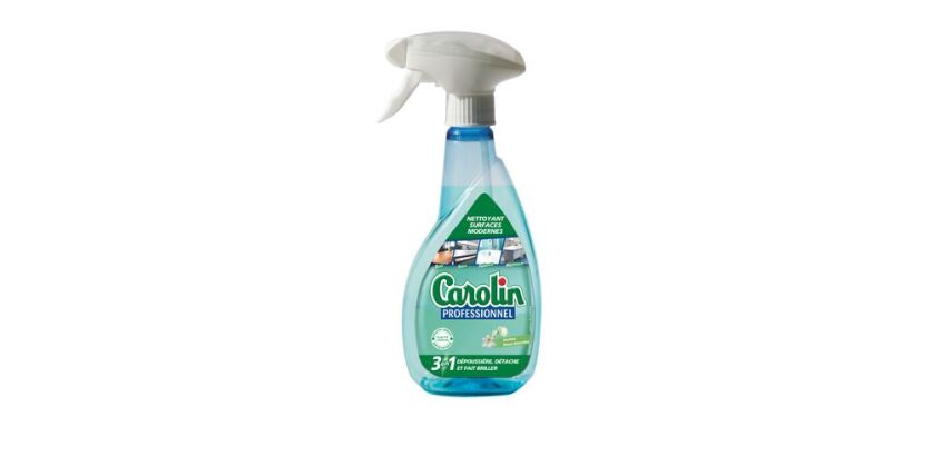 Nettoyant surfaces modernes 3 en 1 Carolin professionnel - Spray 400 ml
