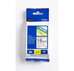 Cinta laminada TZe 241 blanco escritura negra
