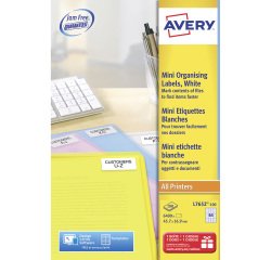 Etiqueta dirección láser 45,7 x 16,9 mm Avery L7652-100 blanca - Caja de 6400