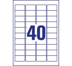 Etiquettes adresses laser 45,7 x 25,4 mm Avery L7654-100 - Boîte de 4000