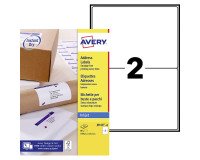 Etiquettes adresses jet d'encre 199,6 x 143,5 mm Avery J8168-40 - Pochette de 80