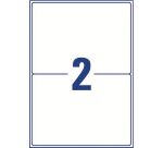 Etiquettes adresses jet d'encre 199,6 x 143,5 mm Avery J8168-40 - Pochette de 80