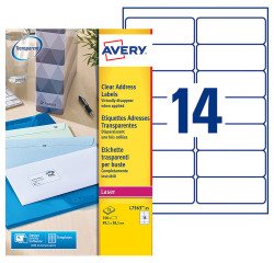 Package of 350 address labels Avery L 7563 99,1 x 38,1 mm for laser printer