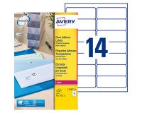 Pak 350 adresetiketten Avery L 7563 99,1 x 38,1 mm voor laserprinter