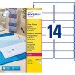 Etiquette adresse laser 99,1 x 38,1 mm Avery L7563-25 transparente - Pochette de 350
