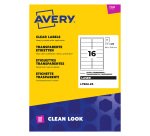 Etiquette adresse laser 99,1 x 33,9 mm Avery L7562-25 transparente - Pochette de 400