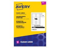 Etiquettes adresses laser 99,1 x 33,9 mm Avery L7562-25 transparentes - Pochette de 400