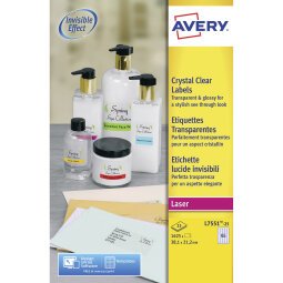 Pack von 1625 Adressetiketten Avery L 7551 38,1 x 21,2 mm für Laserdrucker