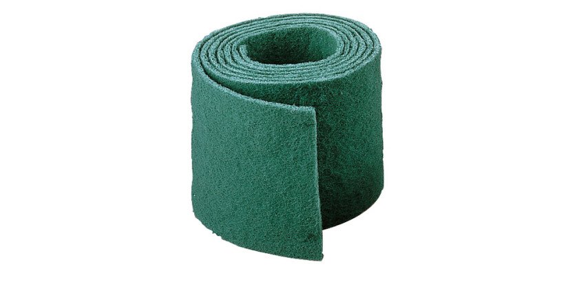 Schwammrolle mit Scheuerseite grün, 3 m x 14 cm