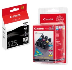 Pack van 4 cartridges Canon PGI525 zwart + CLI526 kleur
