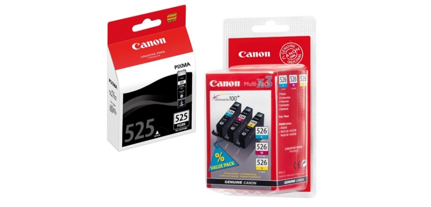 Pack of 4 catridges Canon PGI525 black + CLI526 color