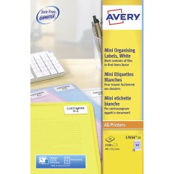 Etiquettes adresses laser 46 x 11,1 mm Avery L7656-25 - Pochette de 2100