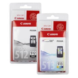 Pack Cartridges Canon PG512 CL513 schwarz + Farben