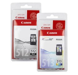 Pack de cartuchos originales Canon PG-512 y PG-513 negro + tricolor (335 + 450 páginas)