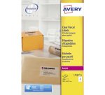 Etiquette adresse laser 99,1 x 67,7 mm Avery L7565-25 transparente - Pochette de 200