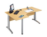 Bureau compact Altys L 160 cm piètement L métal
