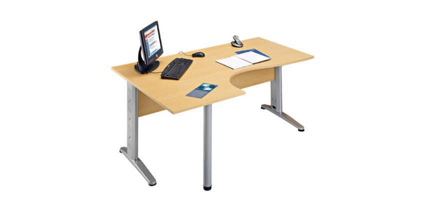 Bureau compact Altys L 160 cm piètement L métal