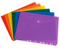 Sobres para archivo multitaladro multicolor A4 Paquete de 6