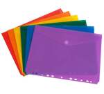 Sobres para archivo multitaladro multicolor A4 Paquete de 6