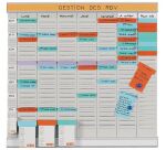 Planning Office Planner à fiches T - 7 colonnes, indice 2 + 1 colonne index  - 24 fentes - Nobo