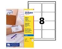 Etiquettes adresses jet d'encre 99,1 x 67,7 mm Avery J8165-40 - Pochette de 320