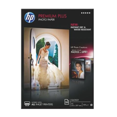 Carta Fotografica HP Premium Plus A4 lucido 300 g/m² 21 x 29,7 cm bianco 20 fogli