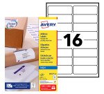 Etiquettes adresses jet d'encre 99,1 x 33,9 mm Avery J8162-100 - Boîte de 1600