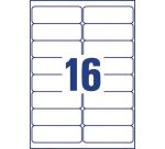 Etiquettes adresses jet d'encre 99,1 x 33,9 mm Avery J8162-100 - Boîte de 1600