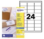 Etiquettes adresses jet d'encre 63,5 x 33,9 mm Avery J8159-40 - Pochette de 960