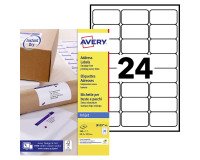 Etiqueta dirección impresora inkjet 63,5 x 33,9 mm Avery J8159-40 blanca - Caja de 960