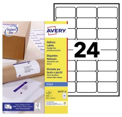 Etiquettes adresses jet d'encre 63,5 x 33,9 mm Avery J8159-40 - Pochette de 960