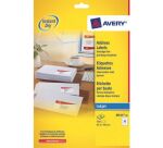 Etiquettes adresses jet d'encre 63,5 x 38,1 mm Avery J8160-40 - Pochette de 840