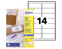 Etiqueta dirección impresora inkjet 99,1 x 38,1 mm Avery J8163-40 blanca - Caja de 560