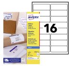 Etiquettes adresses jet d'encre 99,1 x 33,9 mm Avery J8162-40 - Pochette de 640