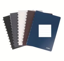 Cahier spirales Atoma Polypropylène Tendance - A4 21 x 29 cm - blanc ligné - 144 pages